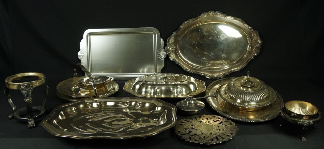 13 PIECE MIXED LOT OF SILVER PLATED PIECES (1 of 1)