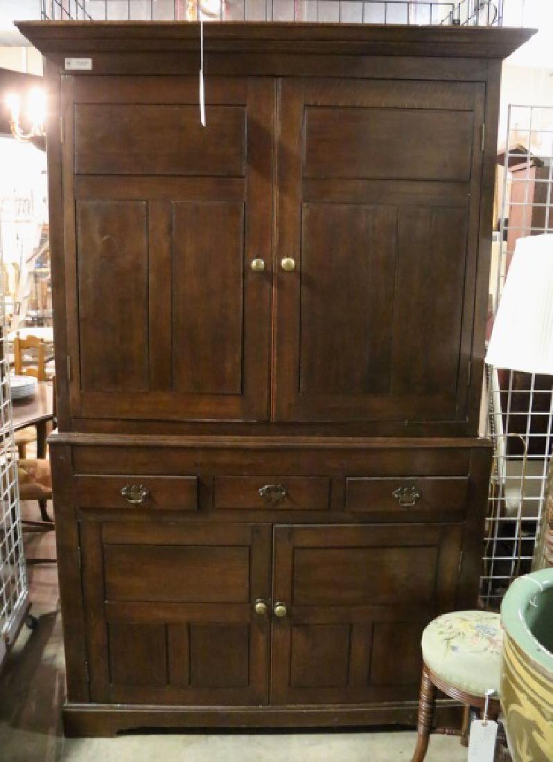 ENTERTAINMENT CENTER MADE FROM VINTAGE CABINET (1 of 2)