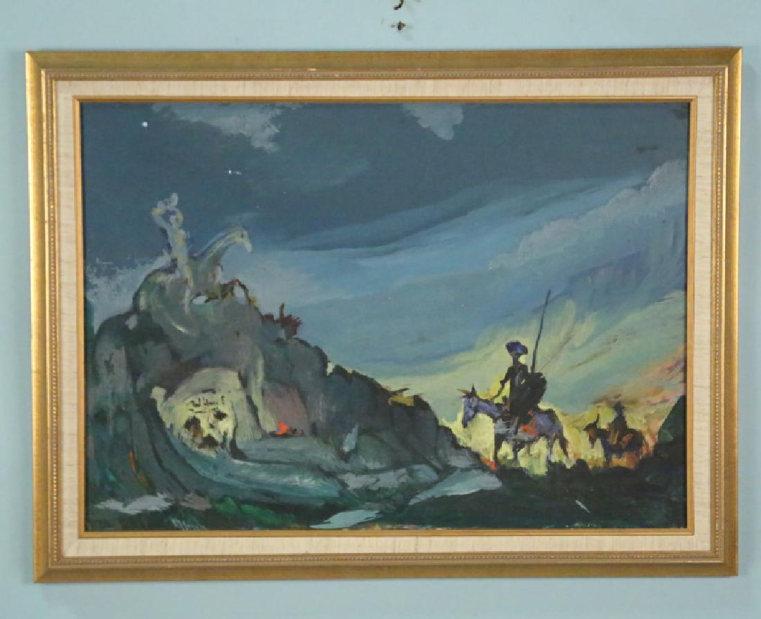 RAUL SANDEY "DON QUIXOTE" OIL ON CANVAS (1 of 2)