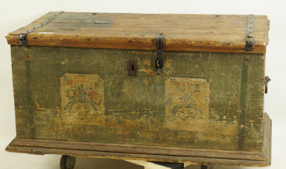 18th CENTURY PENNSYLVANIA DUTCH TRUNK (1 of 1)