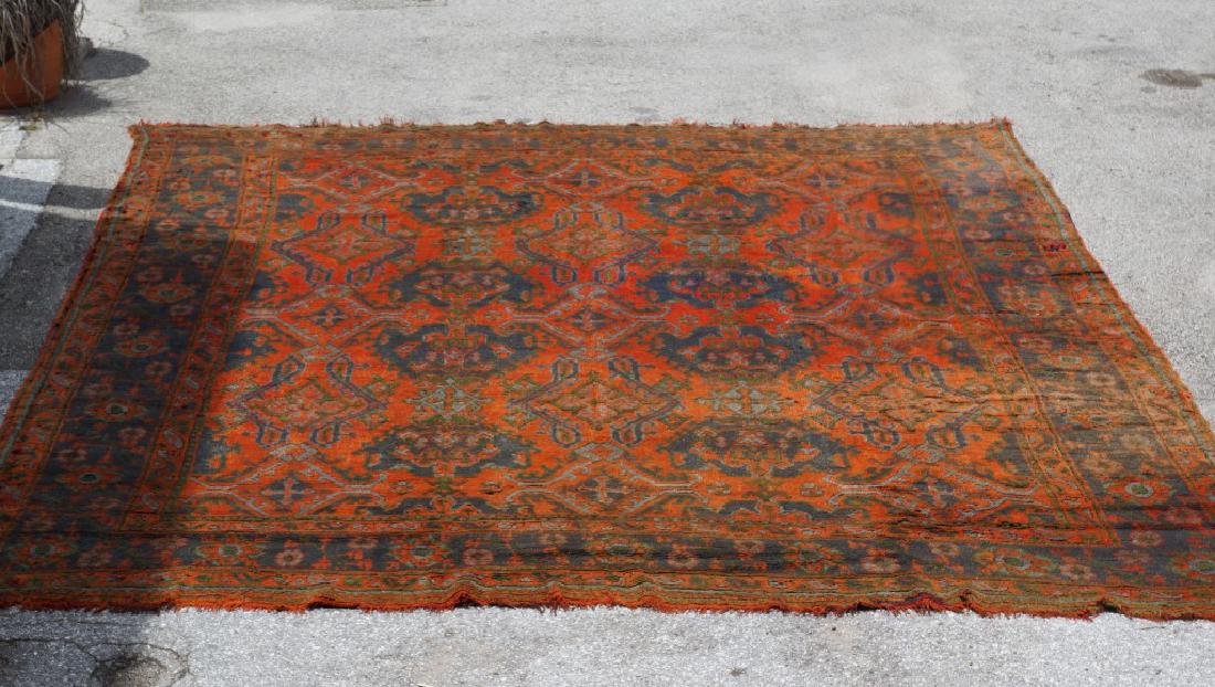 ANTIQUE OUSHAK: ANTIQUE OUSHAK. Height: 12 ft. in. by Width: 15 ft.