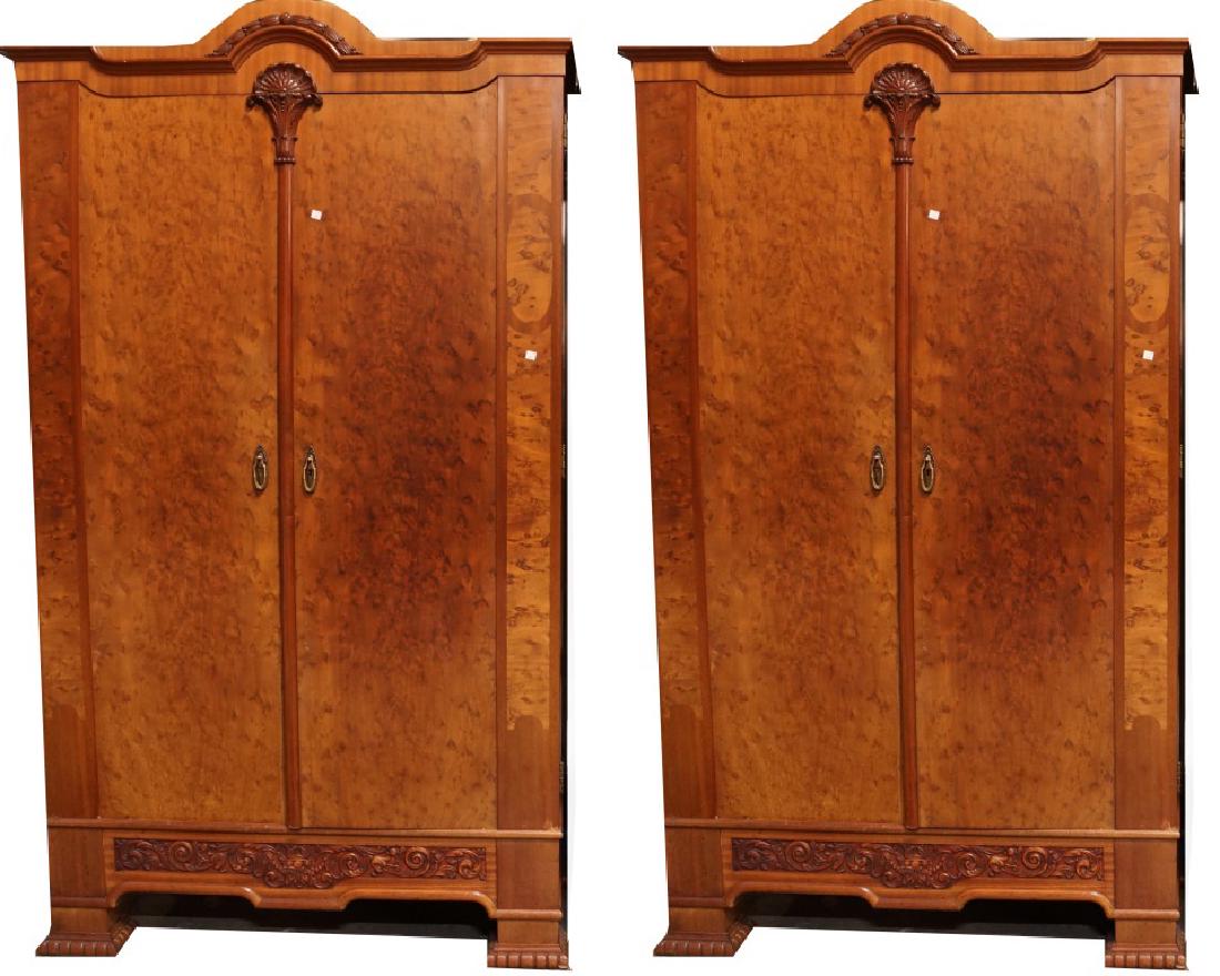 PAIR OF 19th CENTURY GERMAN WARDROBES (1 of 3)