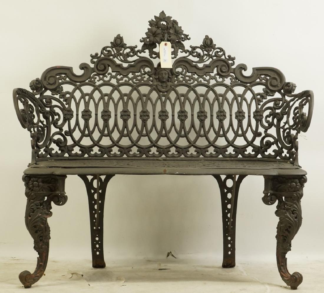 19th CENTURY CAST IRON SETTEE (1 of 2)
