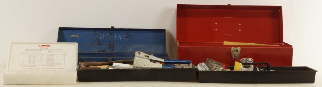 MIXED LOT OF THREE TOOL BOXES: MIXED LOT OF THREE TOOL BOXES. Height: 7 in. by Width: 19 in. by Depth: 7 in.