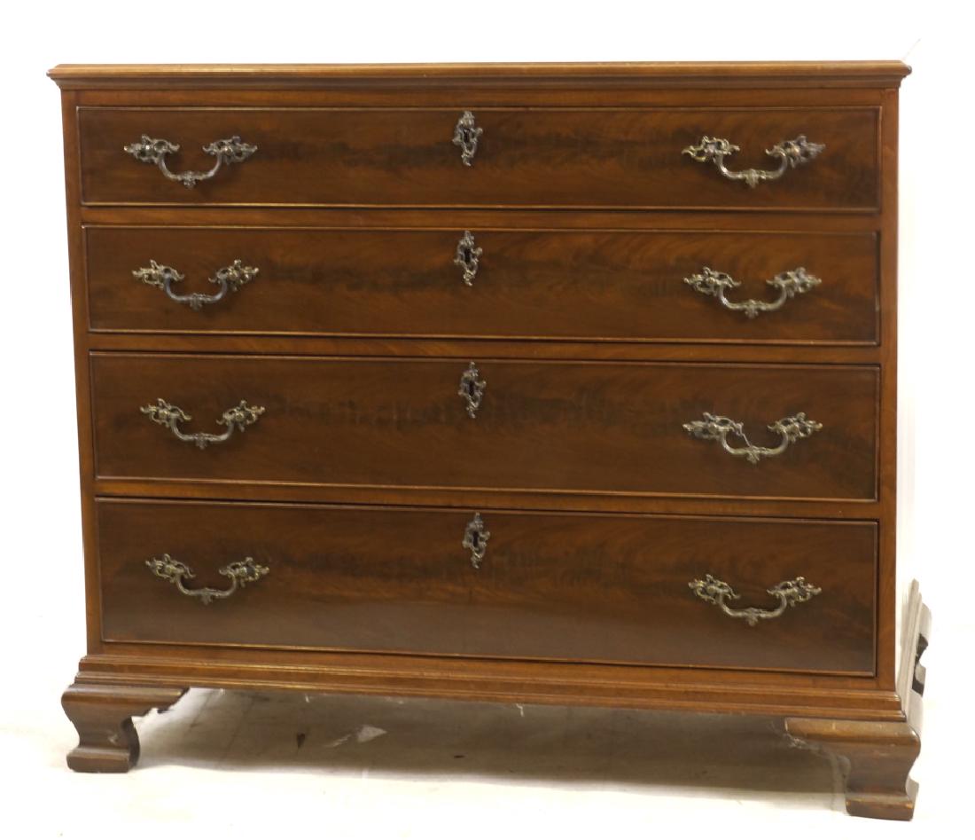 GEORGE III MAHOGANY FOUR DRAWER CHEST (1 of 3)