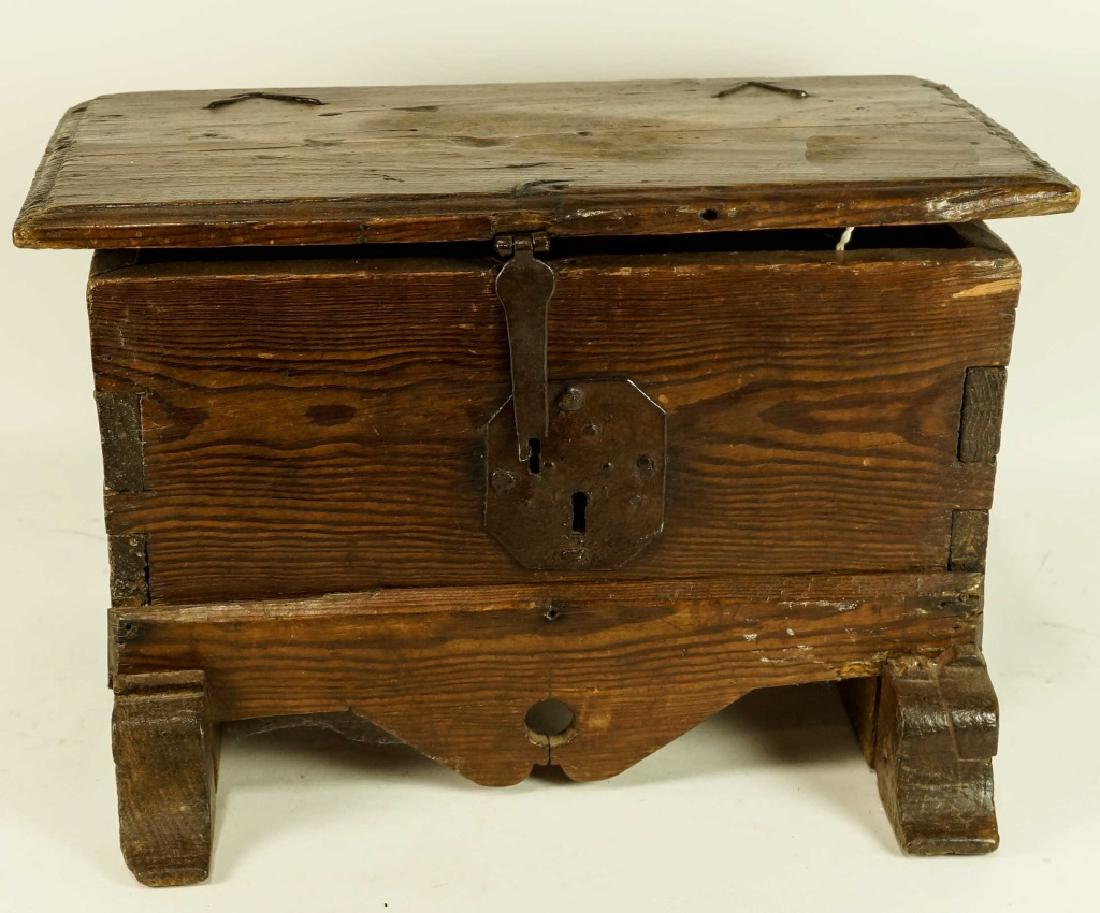 ANTIQUE SPANISH PINE DOCUMENT BOX (1 of 4)