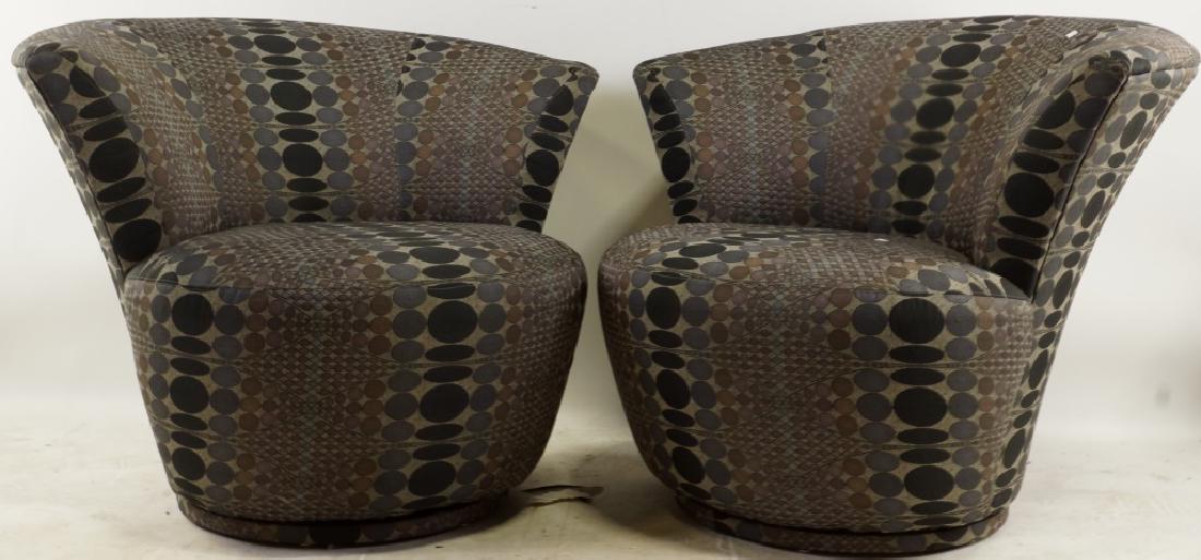 PAIR OF ART DECO INSPIRED SWIVEL CHAIRS (1 of 1)