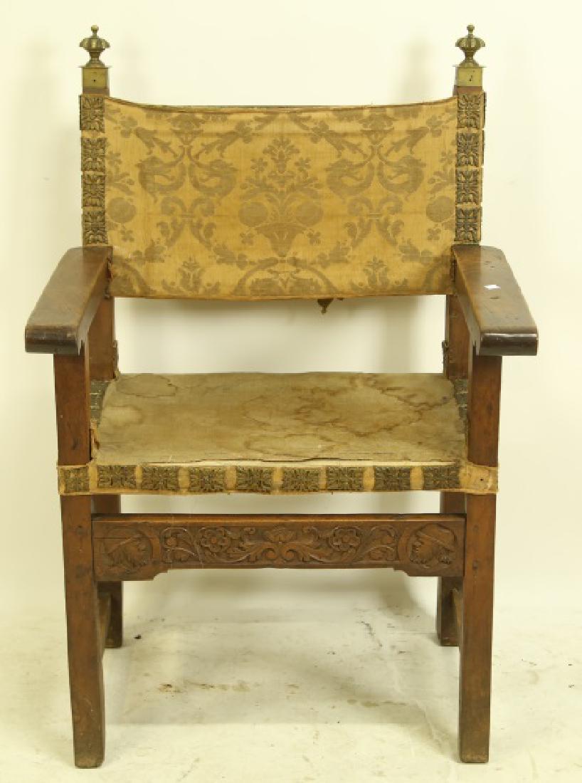 PAIR OF 18th CENTURY SPANISH ARMCHAIRS (1 of 4)