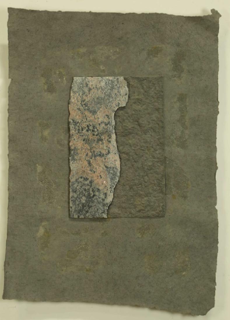 JESUS MOROLES "RAINBOW BLACK" MIXED MEDIA WITH RAINBOW (1 of 2)