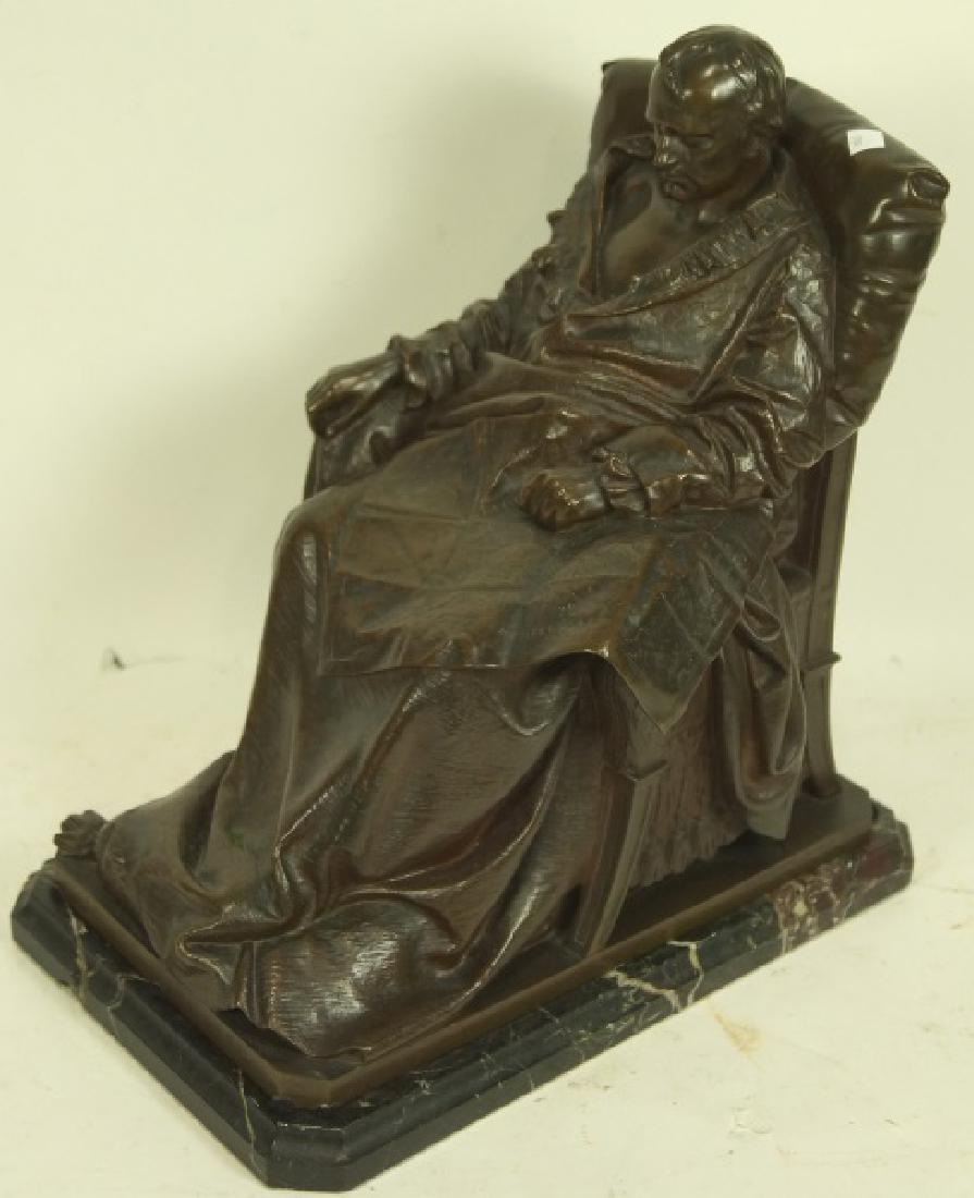 19th CENTURY A. MANIGOT SEATED NAPOLEON SCULPTURE (1 of 6)