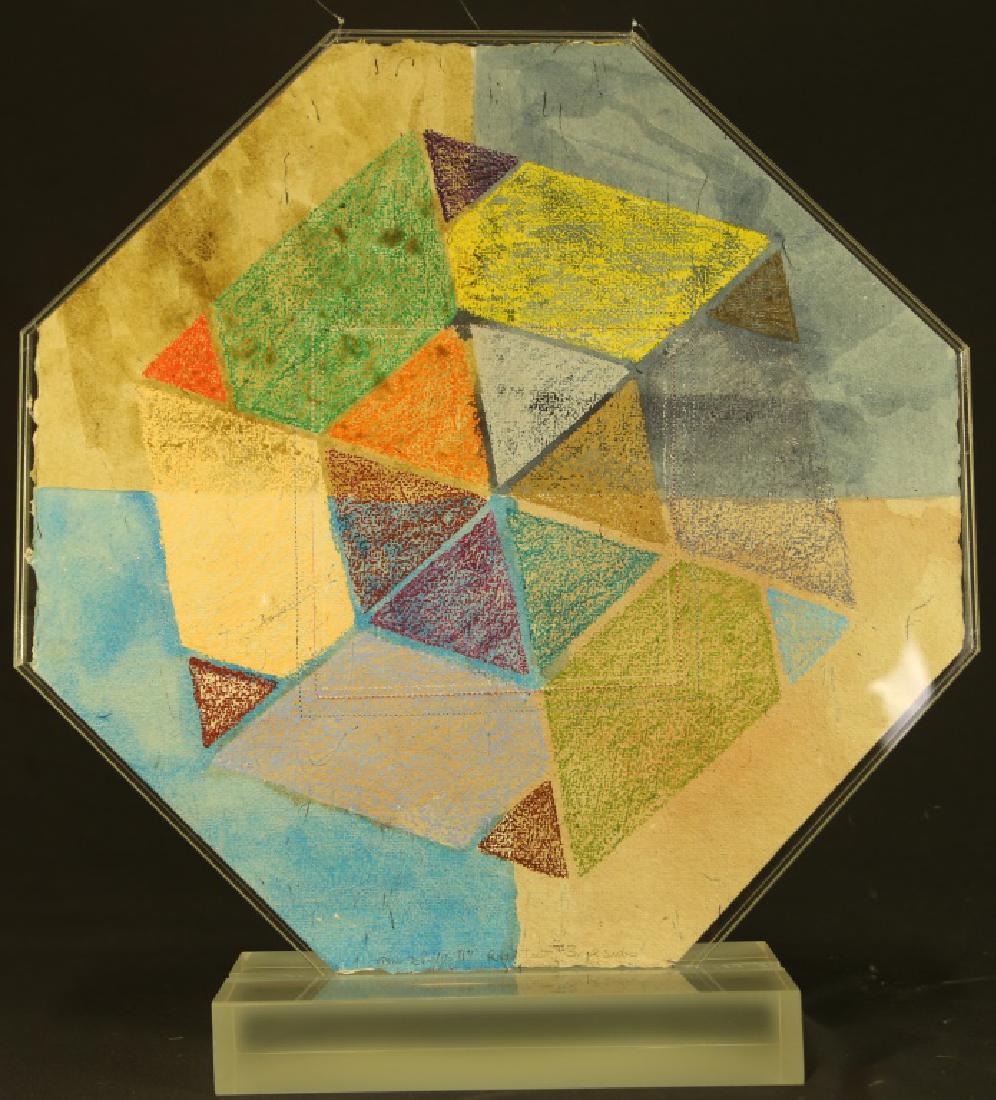 ALAN SHIELDS "ROAD TEXT #3" WATERCOLOR (1 of 5)