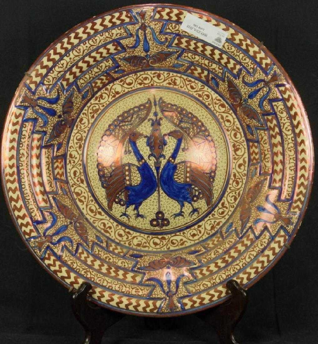 ANTIQUE MOORISH STYLE COPPER LUSTER CHARGER (1 of 1)
