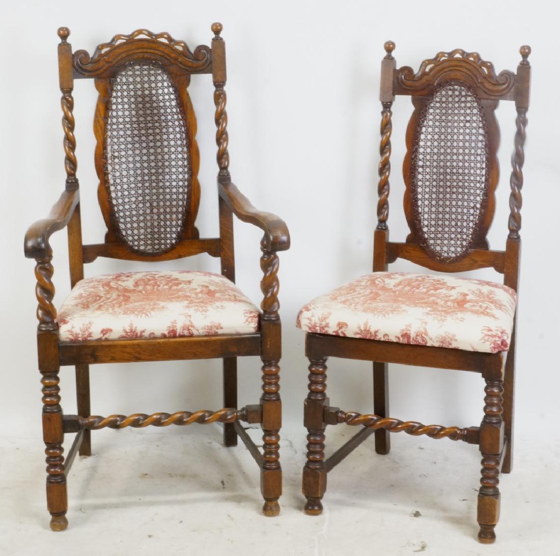 SET OF SIX 19th CENTURY BARLEY TWIST CHAIRS (1 of 2)