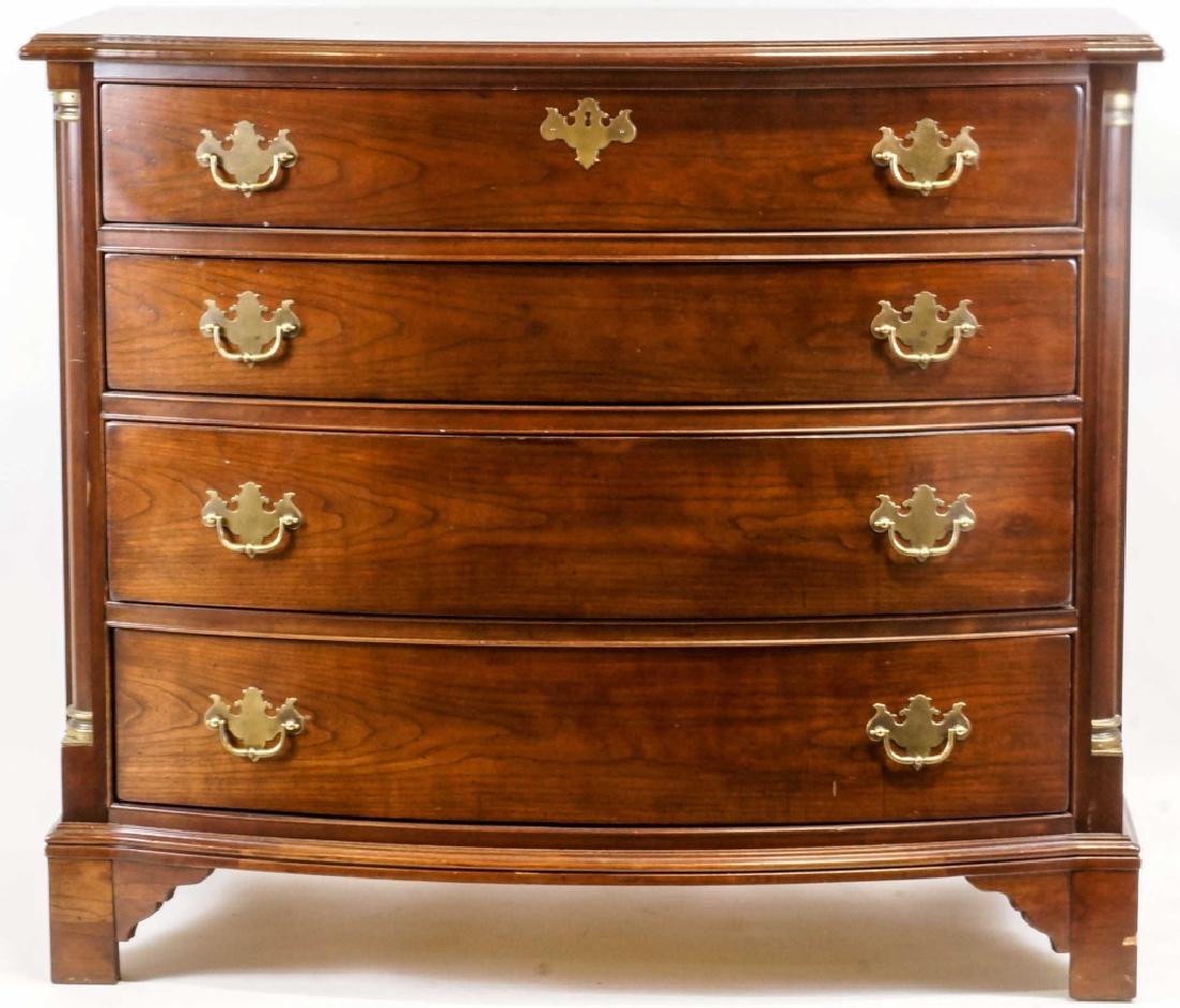 GEORGIAN STYLE CHERRY BOW FRONT CHEST (1 of 2)