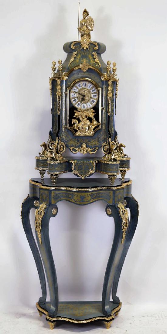 18th C. TIFFANY STYLE BAROQUE CLOCK & TABLE (1 of 6)
