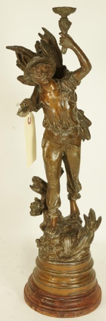 EMIL FUCHS HARVESTER SPELTER SCULPTURE (1 of 2)