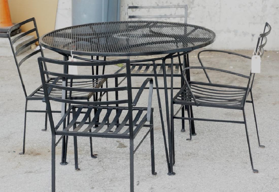 FIVE PIECE  WROUGHT IRON GARDEN SET (1 of 5)