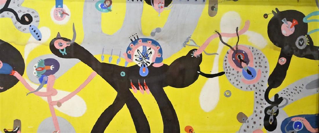 ERNEST TROVA "COMPOSITION" ACRYLIC ON BOARD (1 of 4)