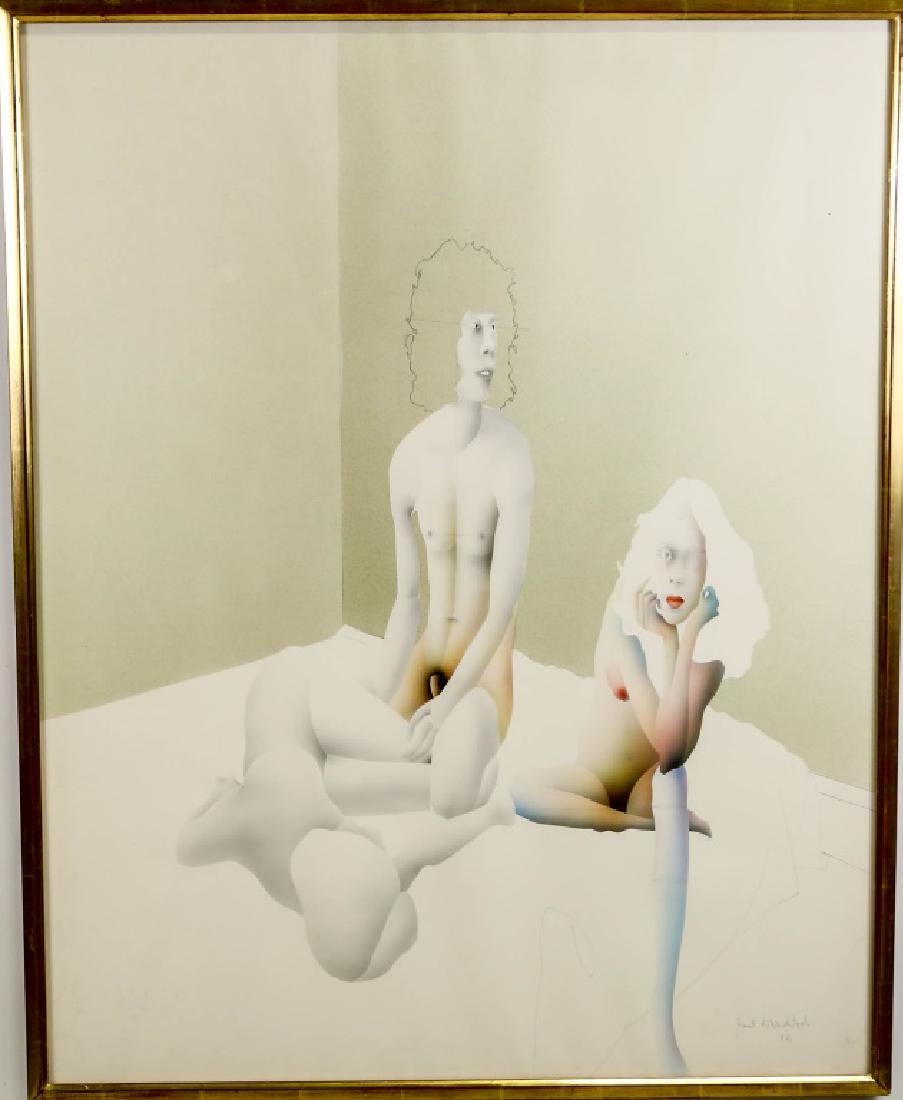 PAUL WUNDERLICH "GEORGE, ULRICKE & DANIDE" GOUACHE (1 of 2)