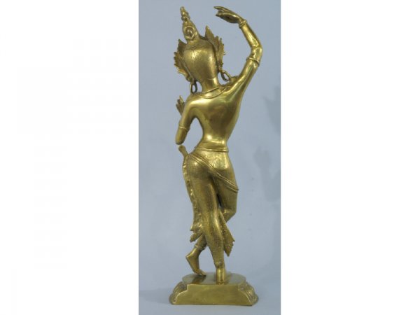 Brass figure of Shiva. Size: 7" x 21". - 4