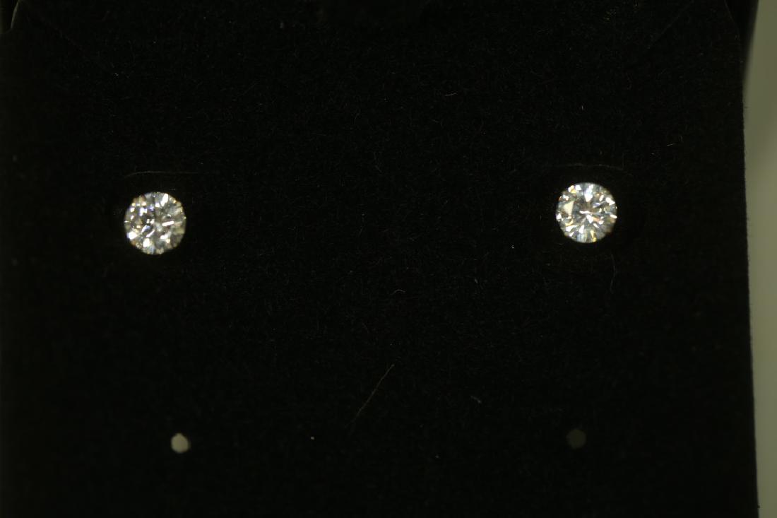 1.50 CT. BRILLIANT WHITE SAPPHIRE SOLITAIRE EARRIN (1 of 1)