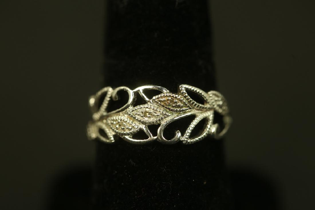 WHITE SAPPHIRE CLUSTER RING (1 of 2)