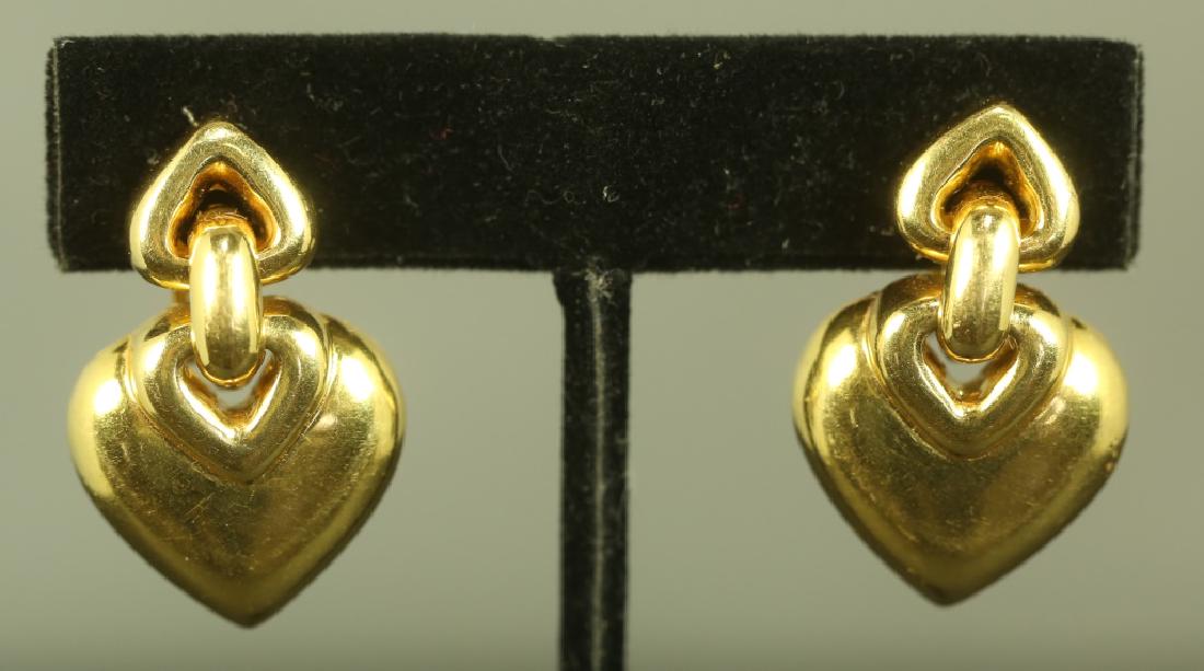 PAIR OF LADIES BVLGARIE 18KT YELLOW GOLD EARRINGS (1 of 1)