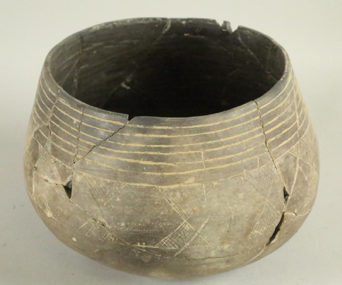 ANCIENT NATIVE AMERICAN CADDO TERRACOTTA BOWL: ANCIENT NATIVE AMERICAN CADDO TERRACOTTA BOWL. Height: 5 1/2 in. by Width: 8 1/2 in. by Depth: 8 1/2 in.