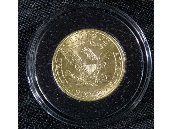 1900 $5 Liberty gold coin. Condition: Near Mint - 2