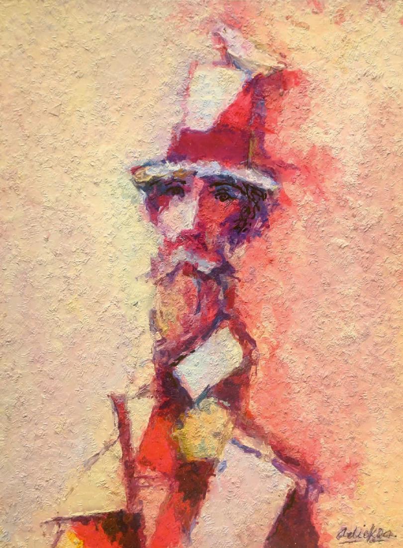 DAVID ADICKES "BEAREDED MAN" LITHOGRAPH: DAVID ADICKES "BEAREDED MAN" LITHOGRAPH. Height: 16 & 12 in. by Width: 13 & 9 in.