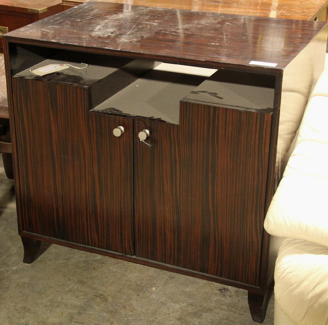 DANISH MID-CENTURY MODERN BEDSIDE CABINET: DANISH MID-CENTURY MODERN BEDSIDE CABINET. Height: 30 in. by Width: 32 in. by Depth: 21 1/2 in.