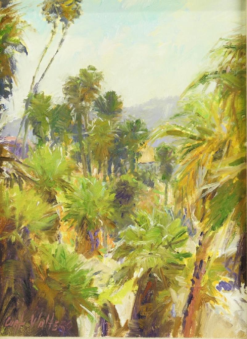 CURT WALTERS "HEISLER PARK" OIL ON CANVAS: CURT WALTERS "HEISLER PARK" OIL ON CANVAS. Height: 20 & 11 1/2 in. by Width: 17 & 8 1/2 in.