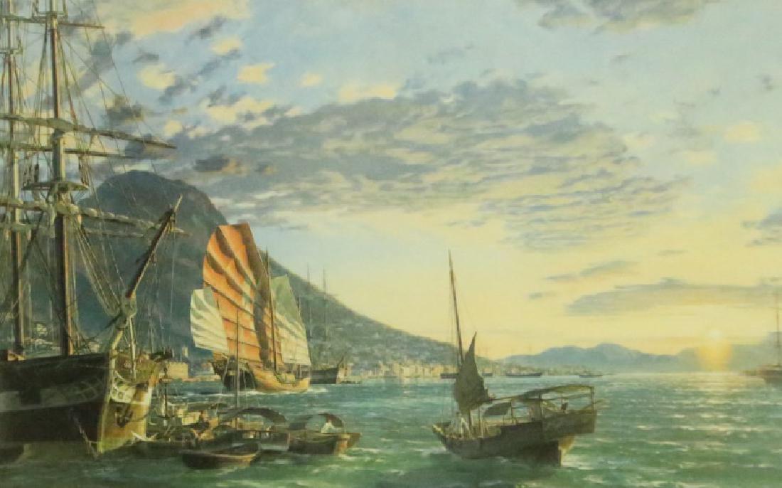 JOHN STUDBART "HONG KONG " SIGNED AND NUMBERED: JOHN STUDBART "HONG KONG " SIGNED AND NUMBERED, EDITION NUMBER 274/950. Height: 38 & 20 in. by Width: 48 & 32 in.