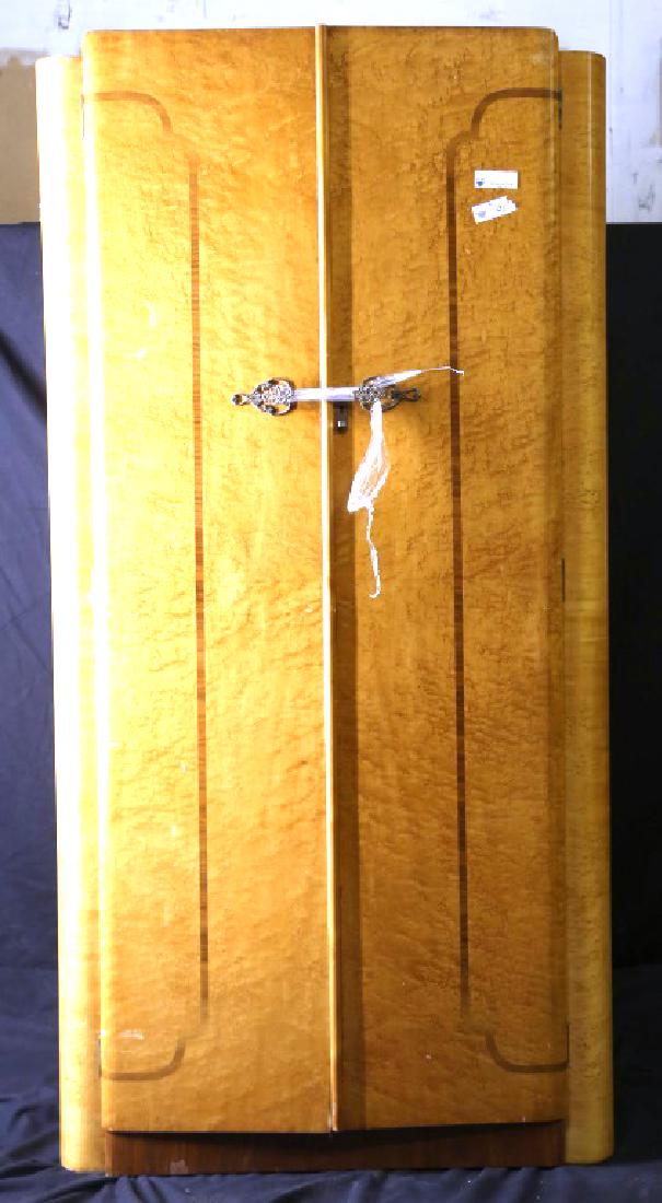 ART DECO ARMOIRE: ART DECO ARMOIRE Height: 23 in. by Width: 36 in. by Depth: 70