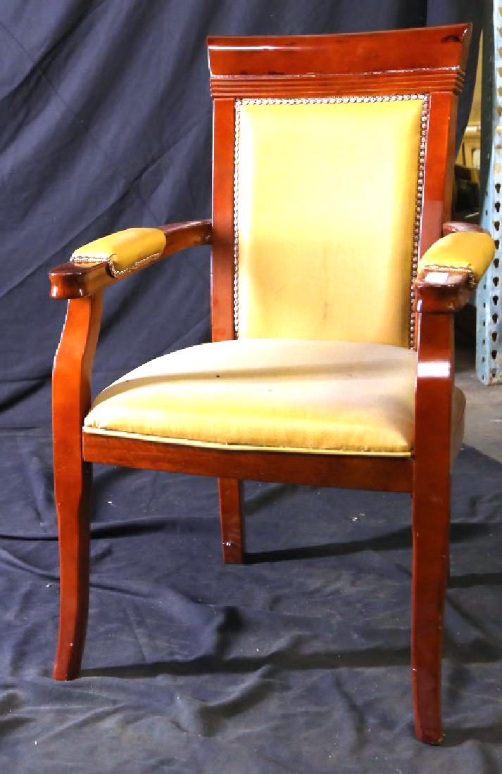BIEDERMEIER STYLE ARMCHAIR: BIEDERMEIER STYLE ARMCHAIR. Height: 38 in. by Width: 24 in. by Depth: 19