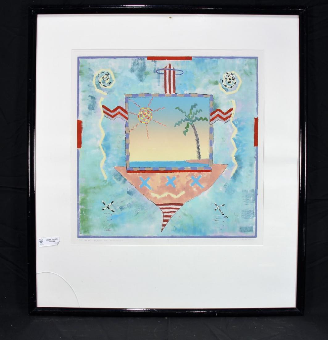 T. CHAPMAN "THE MAYAN'S REQUEST FOR ANONYMITY" #1/1: TIMOTHY CHAPMAN "THE MAYAN'S REQUEST FOR ANONYMITY"#1/1. *crack on bottom left. Height: 37.5 in. by Width: 34 in.