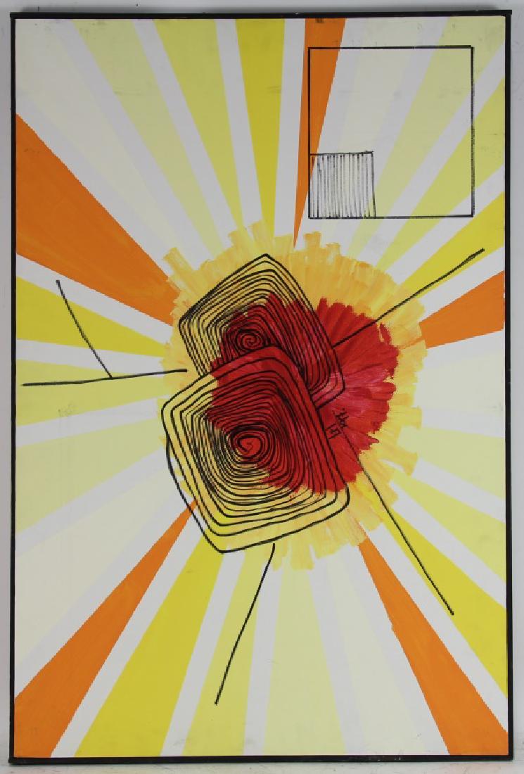 ABSTRACT FRAMED ARTWORK.