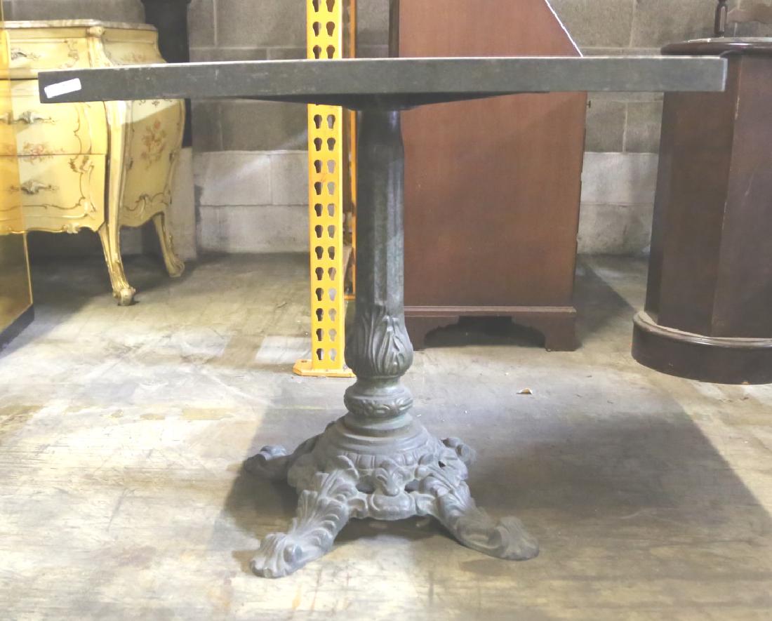 TILE TOP & IRON BASE TABLE: TILE TOP & IRON BASE TABLE Height: 28.5 in. by Width: 32 in. by Depth: 25