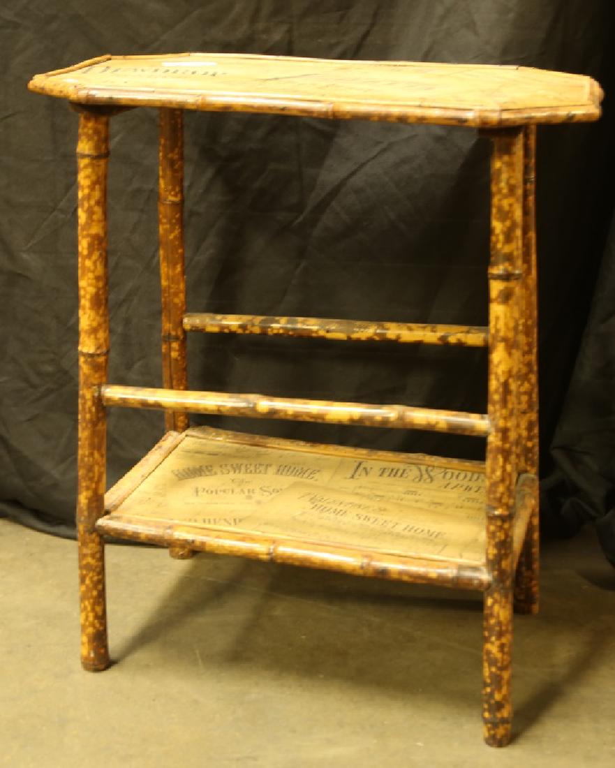 SMALL BAMBOO TABLE: SMALL BAMBOO TABLE Height: 29 in. by Width: 22 in. by Depth: 16