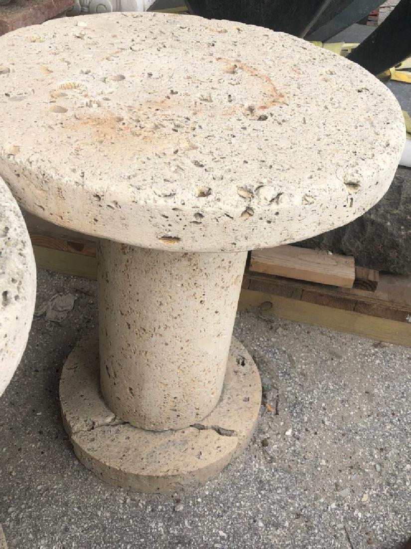 LIMESTONE TABLE: LIMESTONE TABLE Height: 31 in. by Width: 26