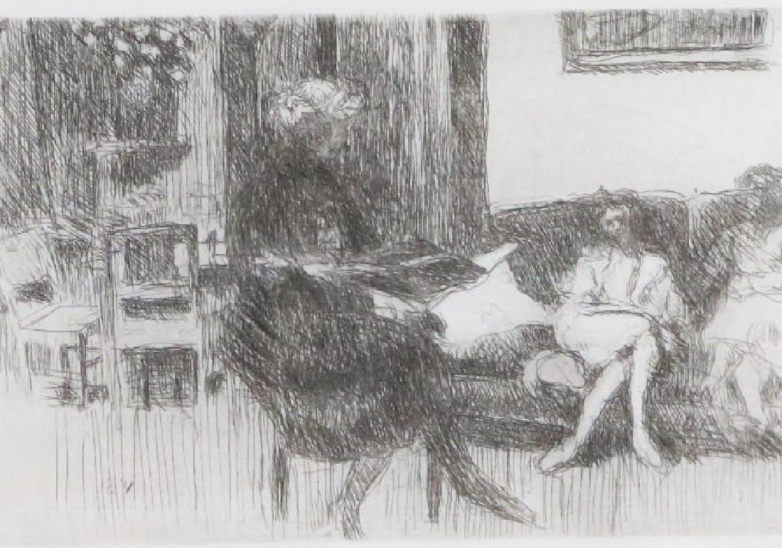 EDOUARD VUILLARD "INTERIOR AU CANAPE" ETCHING, 1930 (1 of 2)
