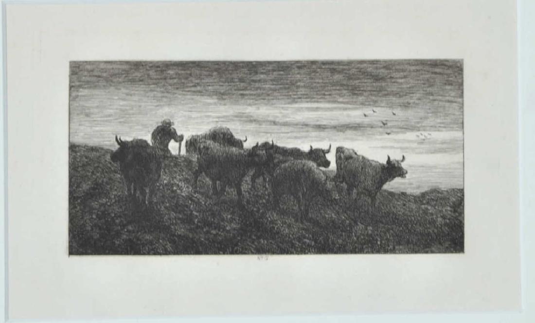 PAUL GAUGUIN COPPER PLATE ENGRAVING: PAUL GAUGUIN COPPER PLATE ENGRAVING. Height: 17 & 3 1/2 in. by Width: 21 & 6 1/2 in. by Depth: 1 in.