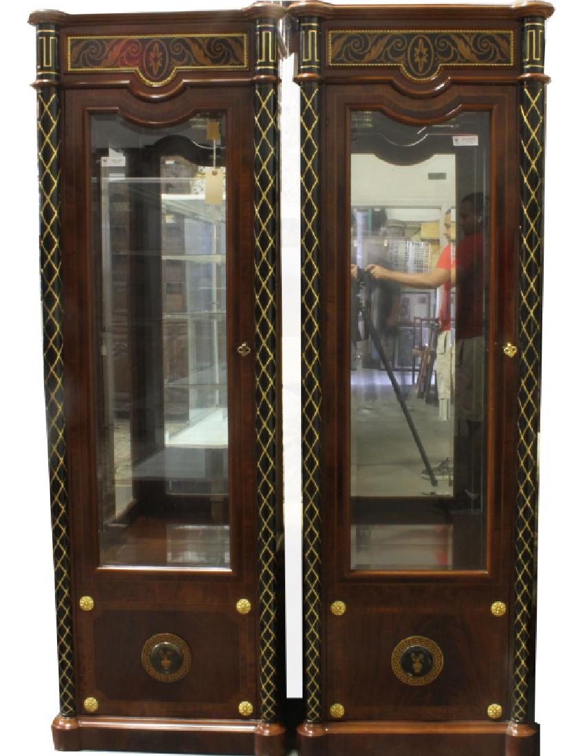 PAIR OF PAIR OF NEOCLASSICAL STYLE DISPLAY CABINES (1 of 2)