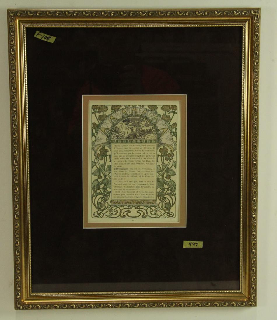 MOCHA ALPHONSE "CLOCHES DE NOEL DE PAQUES": ALPHONSE MUCHA "CLOCHES DE NOEL DE PAQUES" Height: 22 in. by Width: 18 in.