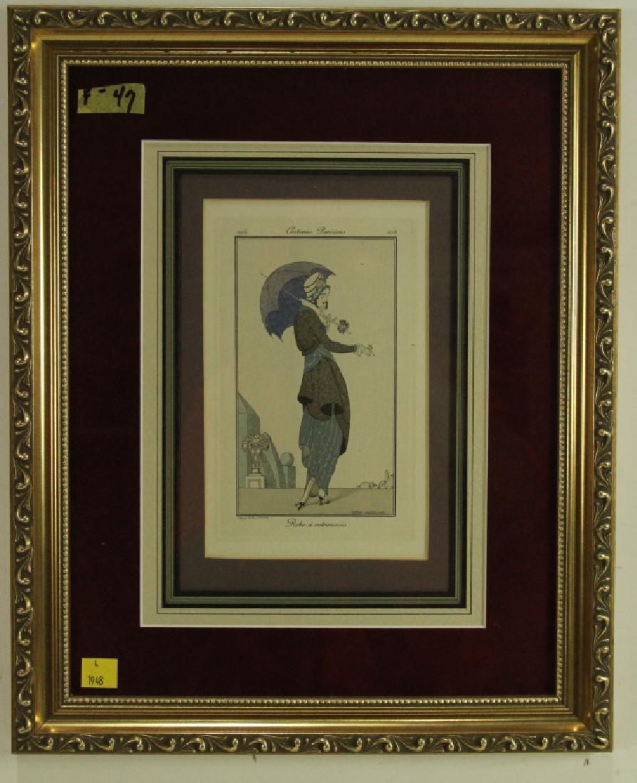 GERDA WEGENER: GERDA WEGENER "ROBE A RETROUSSIS" Height: 16 in. by Width: 13 in.