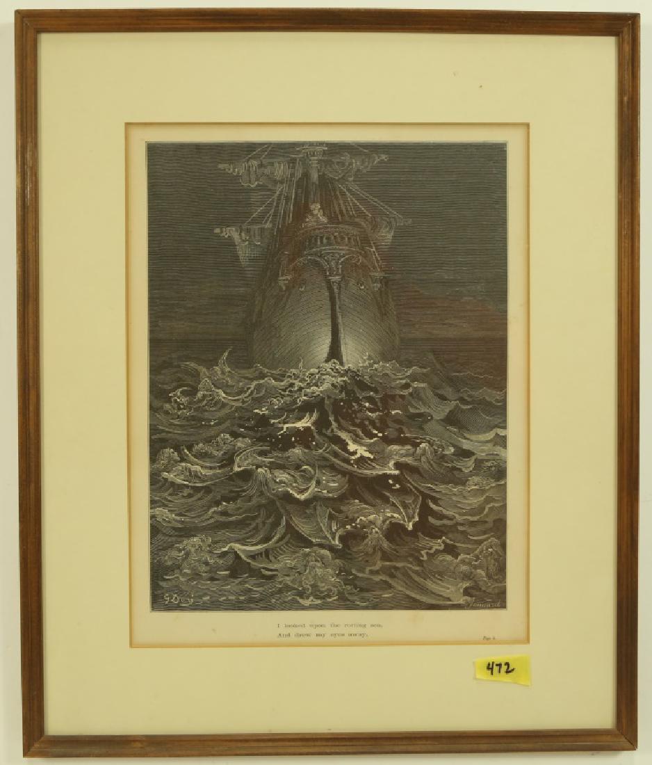 GUSTAVE DORE ENGRAVING: GUSTAVE DORE ENGRAVING Height: 19 in. by Width: 16 in.