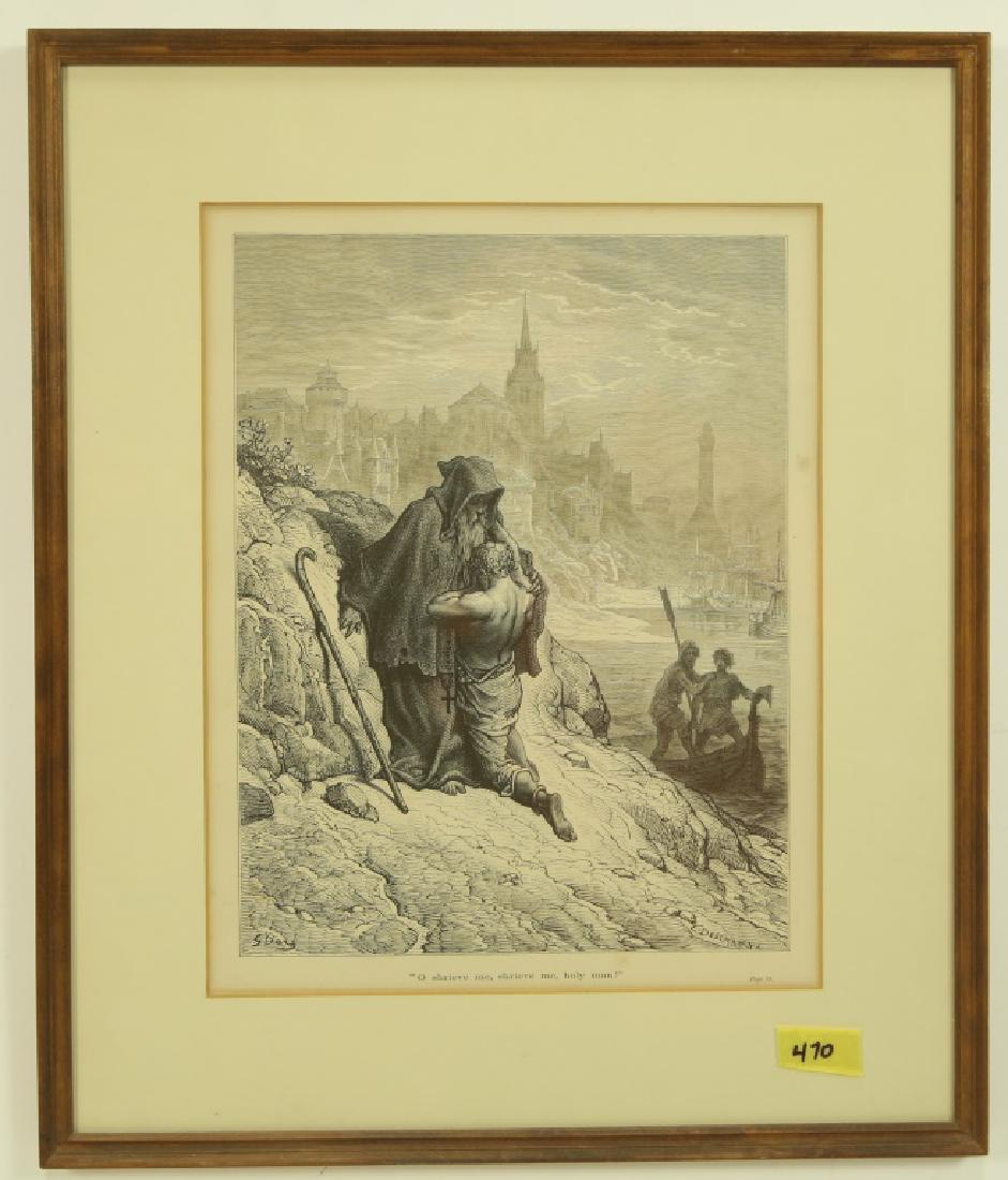 GUSTAVE DORE ENGRAVING: GUSTAVE DORE ENGRAVING Height: 19 in. by Width: 16 in.