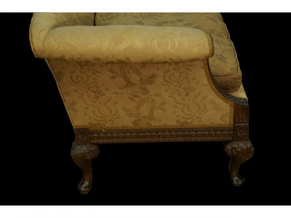 A 19th century English mahogany camelback sofa. - 5
