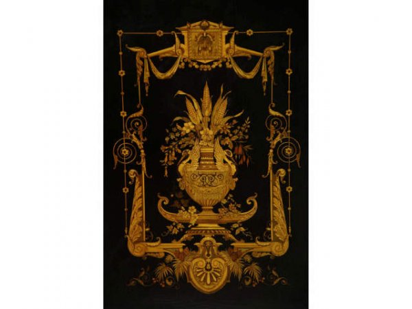 Toire cabinet with inlay - 2