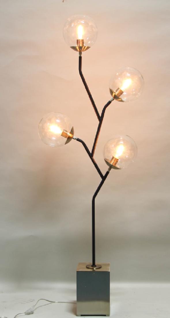 MODERN FOUR BULB FLOOR LAMP: MODERN FOUR BULB FLOOR LAMP. Height: 67 in. by Width: 25 in. by Depth: 13.5